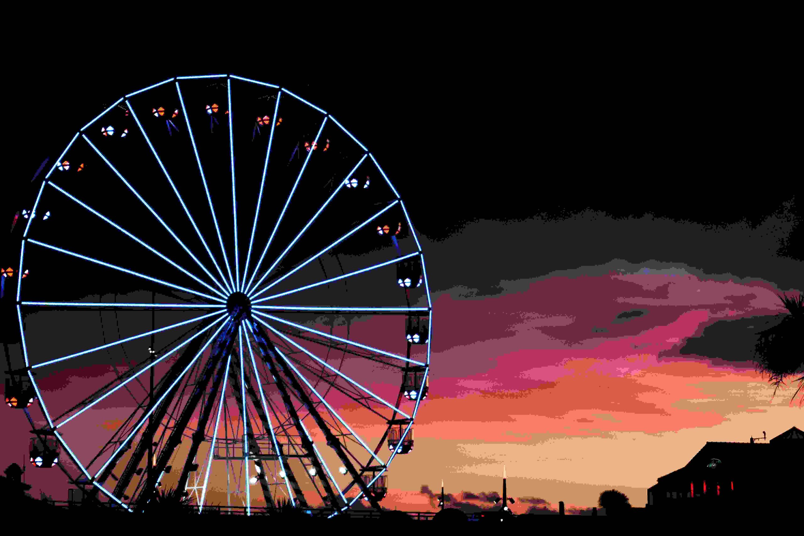 Ferris wheel at sunset