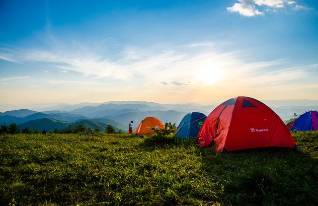 tents on a field