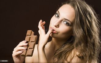 A women Eating the Best Chocolate Gift