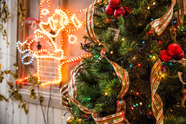 An image of a decorated Christmas tree.