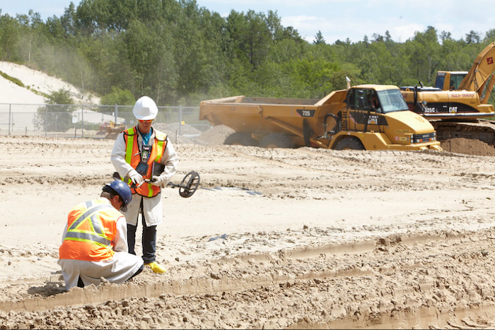 Workers doing land Environmental Remediation