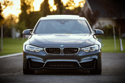 Black BMW car hand washed like a professional car detailer