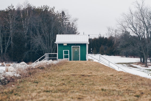 A small garden shed to store your lawnmower and gardening tools.