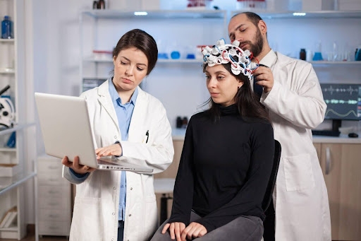 Doctor examining patient