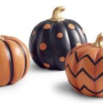 3 ceramic pumpkins
