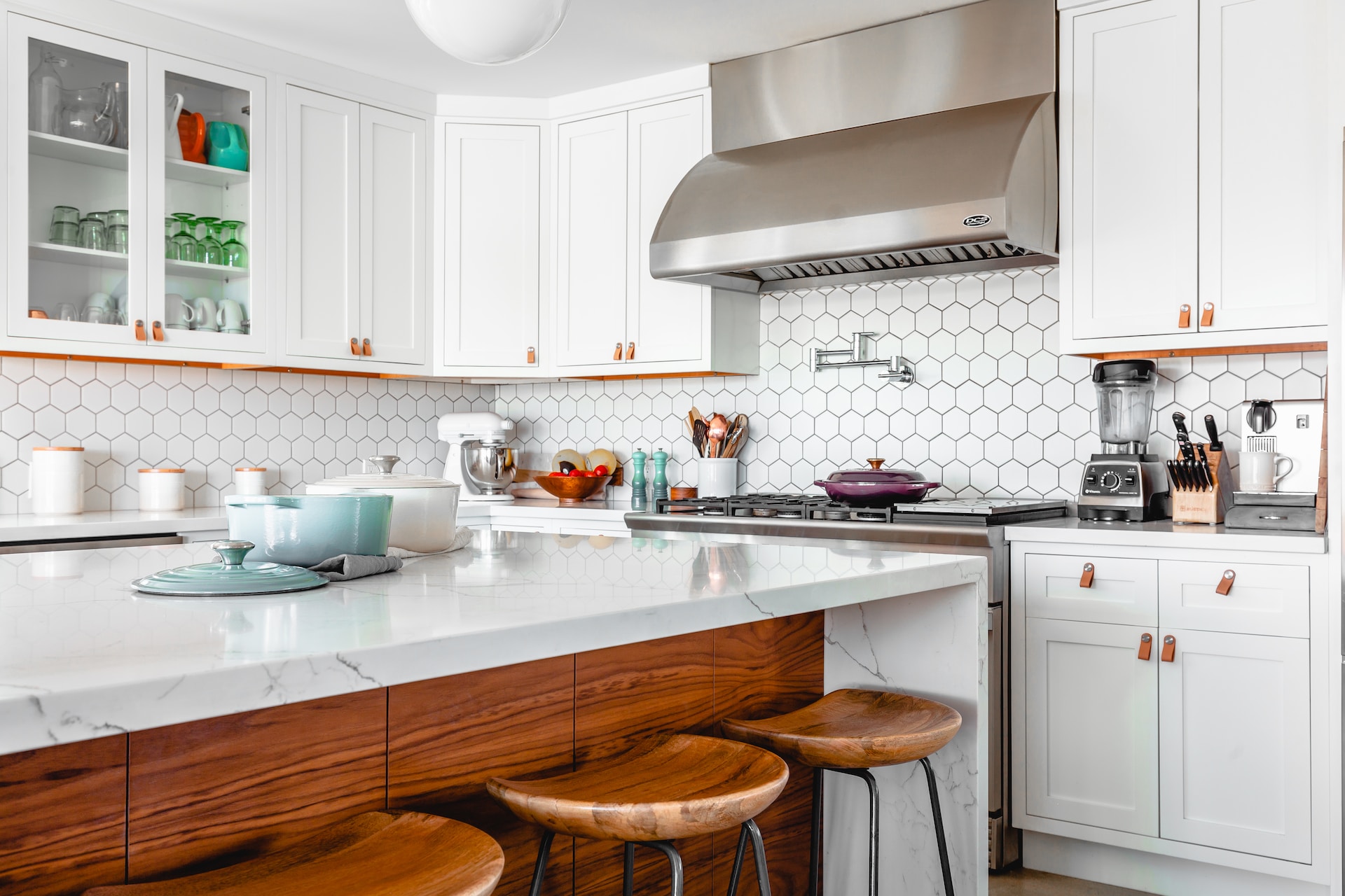 kitchen accessories on a counter