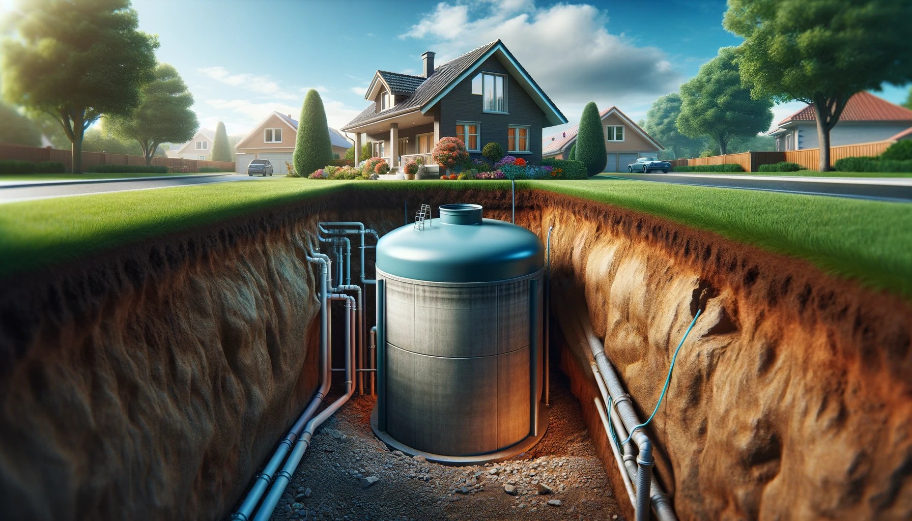 AI image of an underground water tank